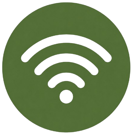 Ikona Wi-Fi připojení zdarma pro hosty Penzionu Hevera v Kuchařovicích.